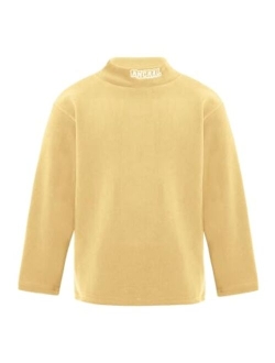 Jhaoyu Kids Girls Colorful Basic Fleece Undershirt T-Shirts Mock Neck Long Sleeve Thermal Tops Winter Warm Clothes