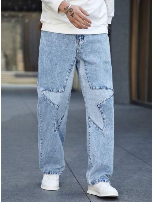 Shein Manfinity EMRG Men Cotton Slant Pocket Jeans