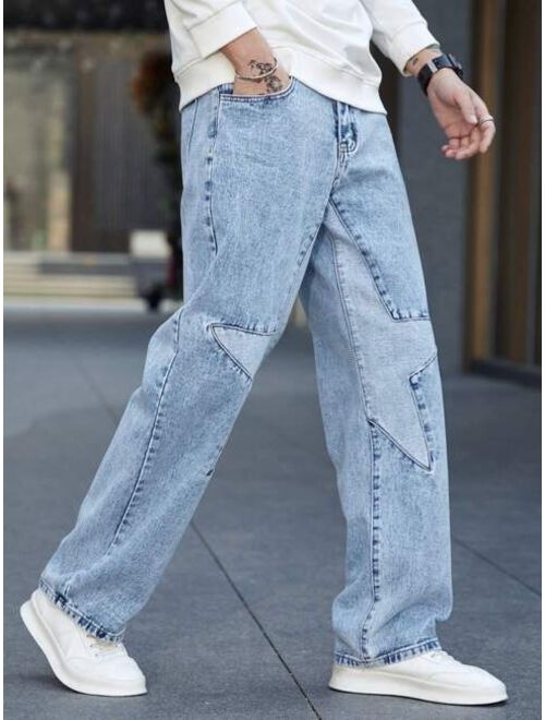 Shein Manfinity EMRG Men Cotton Slant Pocket Jeans