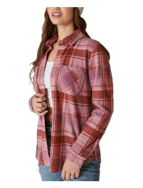 Lucky Brand Women's Cozy Plaid Button-Front Shacket