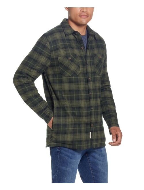 Weatherproof Vintage Men's Sherpa Lined Flannel Shirt Jacket