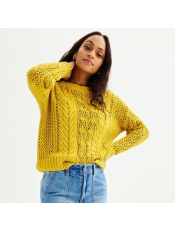 Boatneck Crochet Sweater