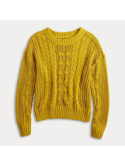 Women's Sonoma Goods For Life Boatneck Crochet Sweater