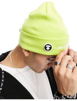 Aape By A Bathing Ape now beanie in yellow