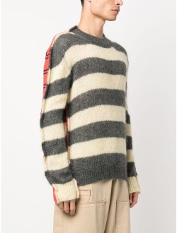 stripe-print knit jumper