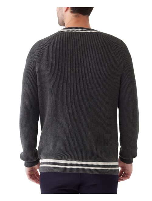 FRANK AND OAK Men's Relaxed Fit V-Neck Long Sleeve Sweater