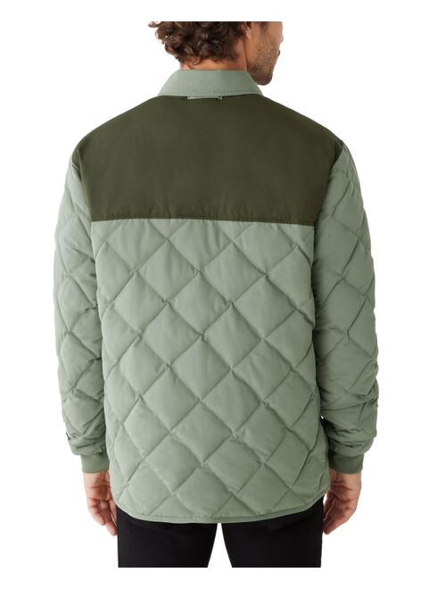 FRANK AND OAK Men's Skyline Reversible Collared Weather-Resistant Snap-Front Jacket