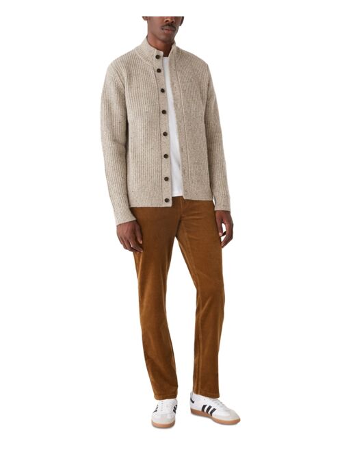 FRANK AND OAK Men's The Donegal Relaxed Fit Button-Front Ribbed Sweater