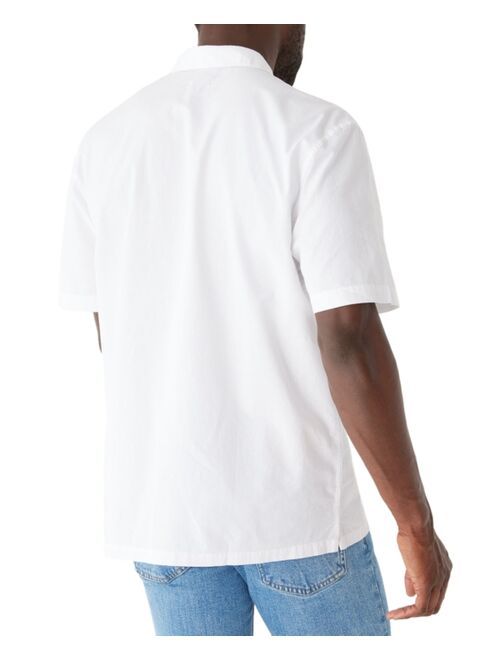 FRANK AND OAK Men's Solid-Color Short-Sleeve Camp Shirt