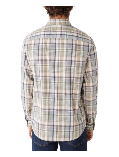 FRANK AND OAK Men's Relaxed-Fit Multi-Plaid Long-Sleeve Button-Up Shirt