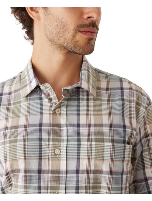 FRANK AND OAK Men's Relaxed-Fit Multi-Plaid Long-Sleeve Button-Up Shirt