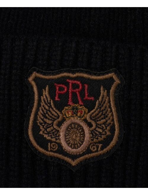 POLO RALPH LAUREN Men's Wool Ribbed Patch Beanie