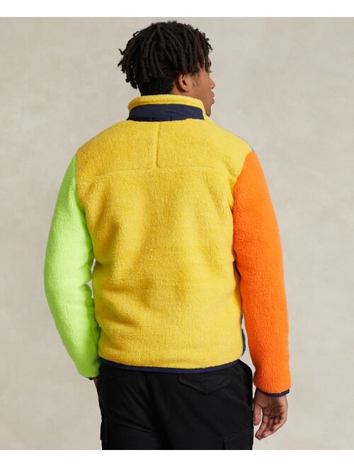 POLO RALPH LAUREN Men's Color-Blocked Pile Fleece Jacket