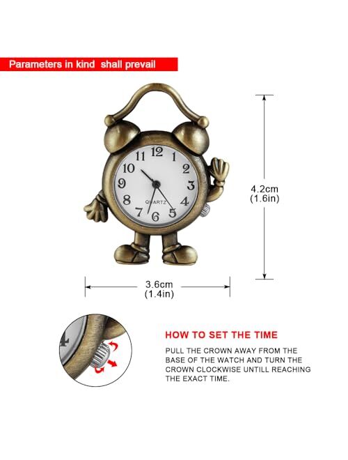 Tiong Cute Small Size Movie Theme Design Quartz Pocket Watch Exquisite Birthday Gifts for Women Men Kids Child