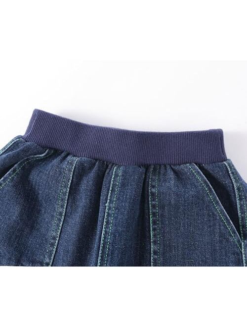 LABISHU Boys Casual Jogger Elastic Jeans Toddler Kids Fashion Loose Denim Pants with Pockets