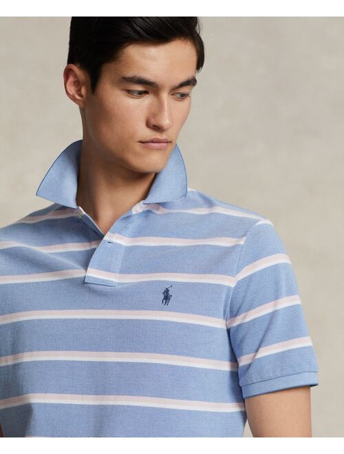 POLO RALPH LAUREN Men's Cotton Classic-Fit Striped Mesh Polo Shirt