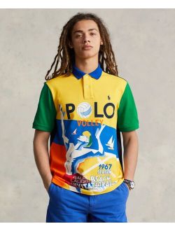 Men's Classic-Fit Mesh Graphic Polo Shirt