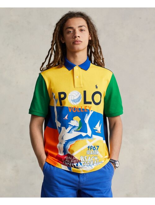 POLO RALPH LAUREN Men's Classic-Fit Mesh Graphic Polo Shirt