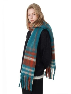 Halemet Vintage Scarfs for Women Warm Shawls and Wraps for Evening Dresses Soft Poncho Coat Thick Cashmere Wrap Cozy 2023