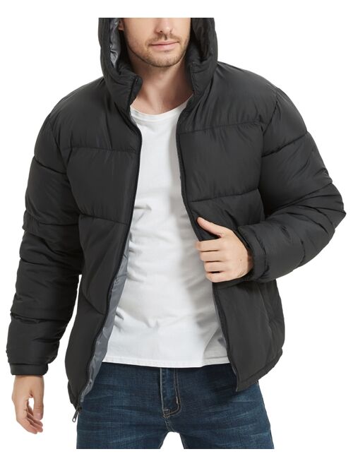 HAWKE & CO. Men's Quilted Zip Front Hooded Puffer Jacket