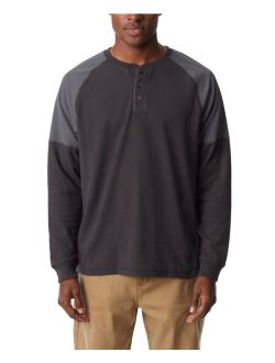 Men's Thermal Raglan Sleeve Henley