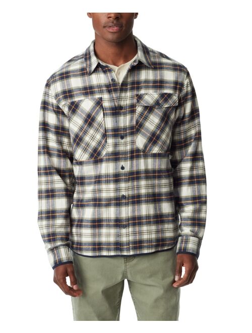 BASS OUTDOOR Men's Stretch Flannel Button-Front Long Sleeve Shirt