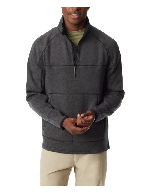 BASS OUTDOOR Men's Quarter-Zip Long Sleeve Pullover Sweater