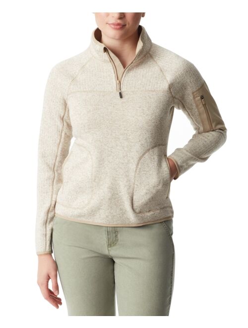 BASS OUTDOOR Women's Mixed-Media Pullover Sweater