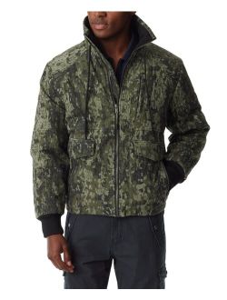Men's Quilted Zip-Front Bomber Jacket