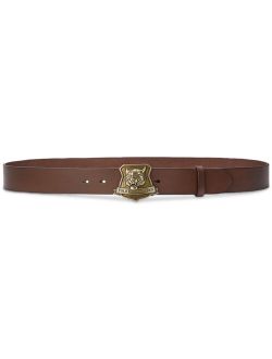Men's Tiger-Buckle Leather Belt
