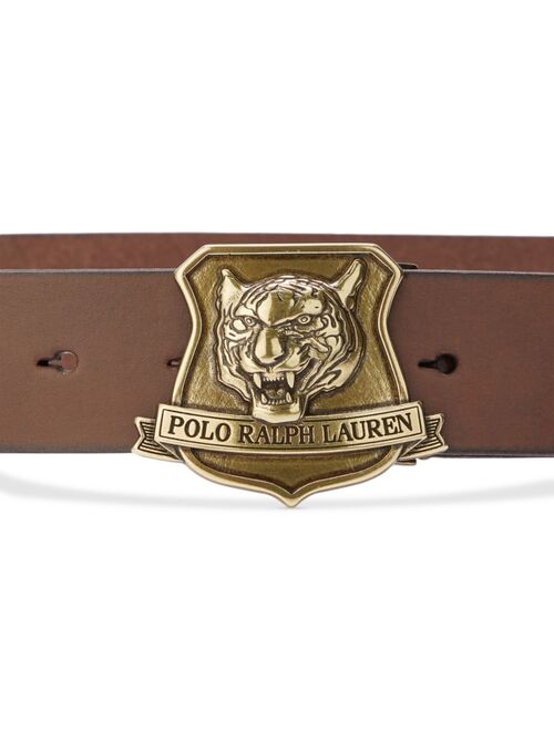 POLO RALPH LAUREN Men's Tiger-Buckle Leather Belt