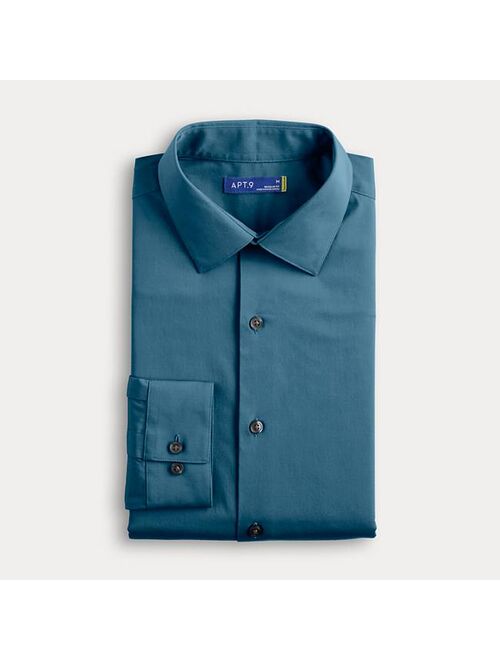 Men's Apt. 9 Premier Flex Solid Regular-Fit Wrinkle Resistant Dress Shirt