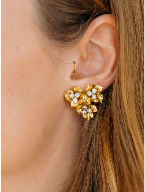 Jennifer Behr Maye floral-motif stud earrings