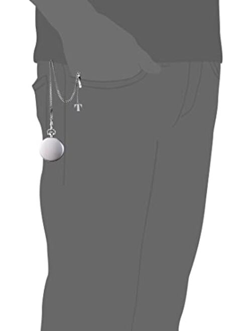 Tissot Unisex-Adult Savonette 316L Stainless Steel case Quartz Pocket Watch, Grey, Stainles Steel (T8624101904200)