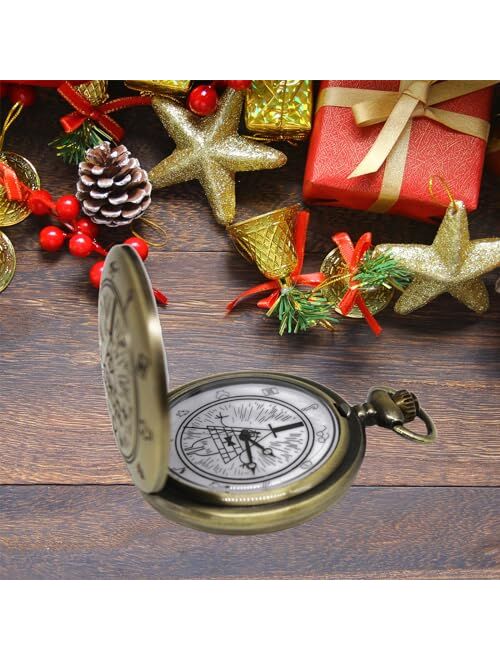 SIMAOTE Vintage Pocket Watch, Gravity Falls - Bill Cipher Pocket Watch with Chain for Men Women