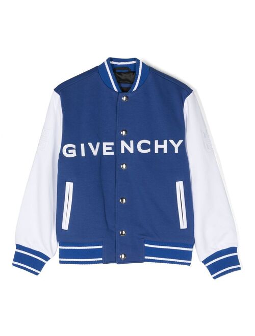 Givenchy Kids 4G logo-embroidered bomber jacket