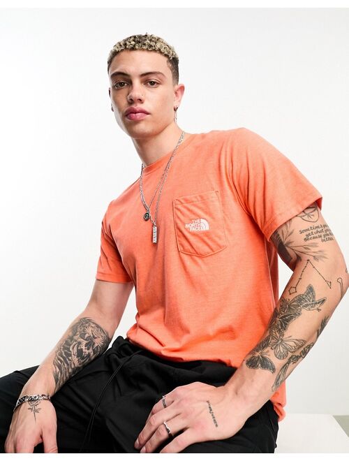 The North Face chest logo t-shirt in orange