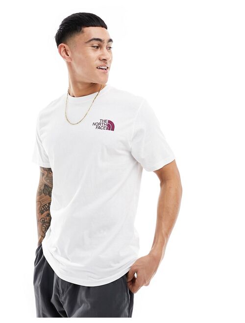 The North Face box swirl back print T-shirt in white Exclusive to ASOS