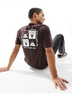 collage back print t-shirt in brown Exclusive to ASOS