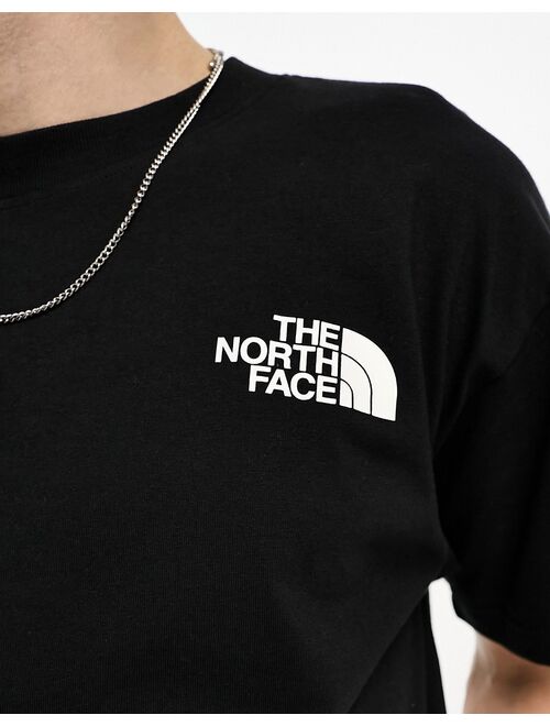 The North Face heavyweight back print t-shirt in black