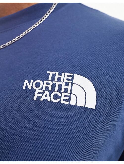 The North Face NSE box back print T-shirt in blue