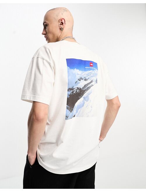 The North Face heavyweight back print t-shirt in white