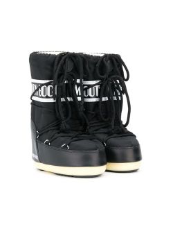 Moon Boot Kids lace up logo snow boots