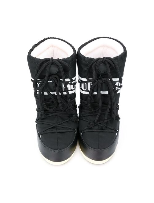 Moon Boot Kids lace up logo snow boots