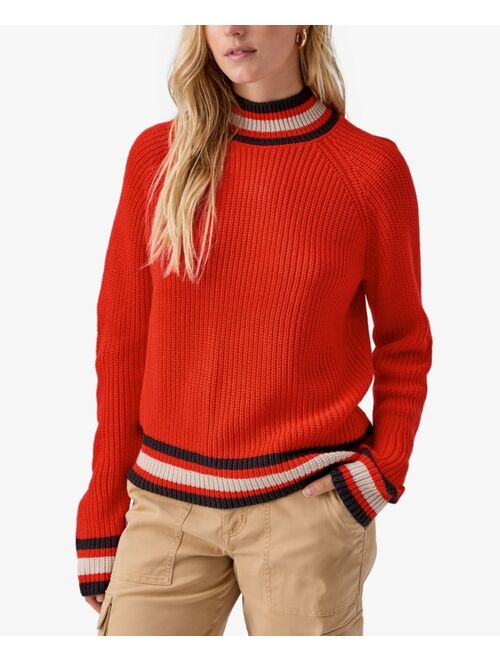 SANCTUARY Women's Sporty Stripe Long-Sleeve Sweater