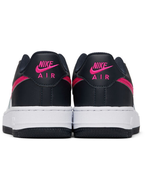 NIKE Kids White & Pink Air Force 1 Big Kids Sneakers