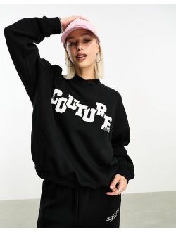 The Couture Club applique sweatshirt in black
