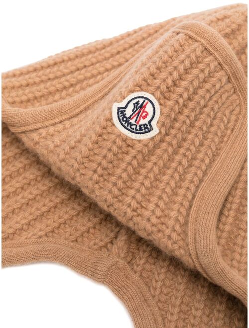 Moncler ribbed logo-patch beanie