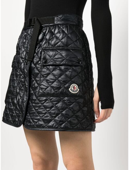 Moncler quilted A-line skirt