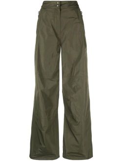logo-patch lightweight flared trousers